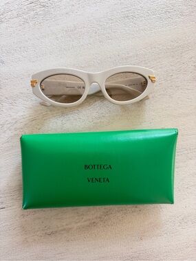 Bottega Veneta ivory sunglasses